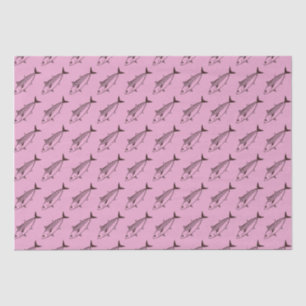 Papier Mousseline Cute Bonito Poisson dans Deep Maroon sur pastel Ro