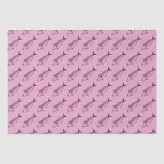 Papier Mousseline Cute Bonito Poisson dans Deep Maroon sur pastel Ro