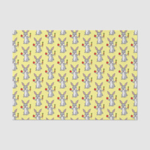 Papier Mousseline Cute bunny rabbit with vegetables