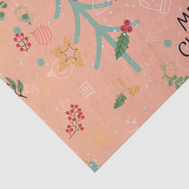 Papier Mousseline Cute Christmas (Détail)