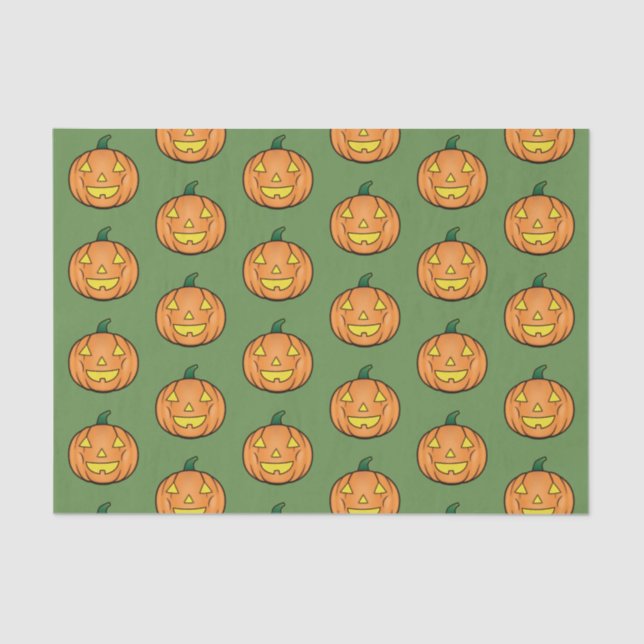 Papier Mousseline Cute Citrouille Halloween (Recto)