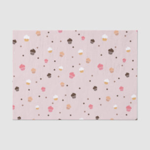 Papier Mousseline Cute Cupcakes Boulangerie Motif rose