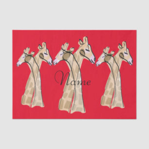 Papier Mousseline Cute Giraffe Couple Thunder_Cove