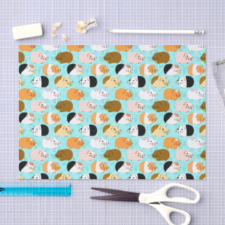 Papier Mousseline Cute Guinea Pig Pattern