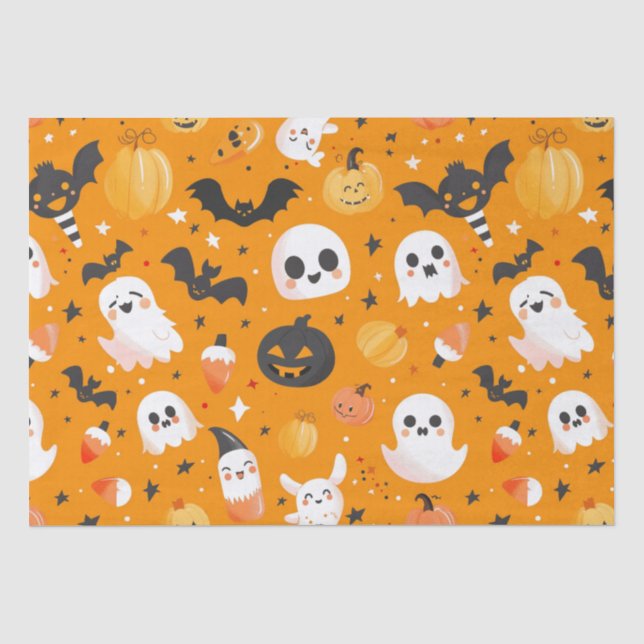 Papier Mousseline Cute Halloween (Recto)