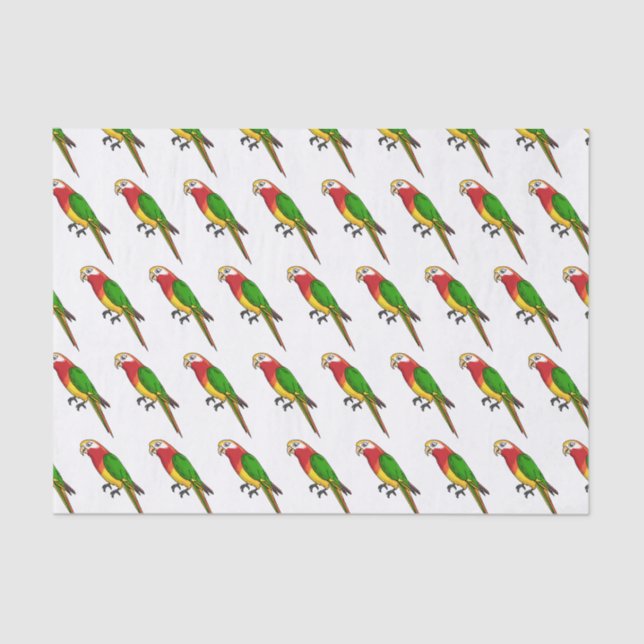 Papier Mousseline Cute happy parrot (Recto)