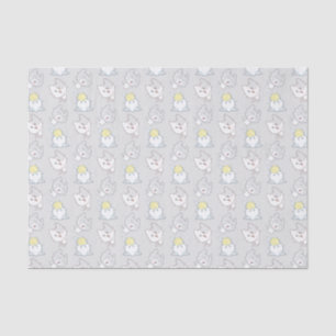 Papier Mousseline Cute Kawaii Chat Motif gris Motif jaune