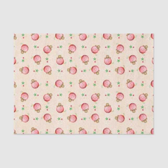 Papier Mousseline Cute Kids Christmas Gingerbread Homme Cookie (Recto)