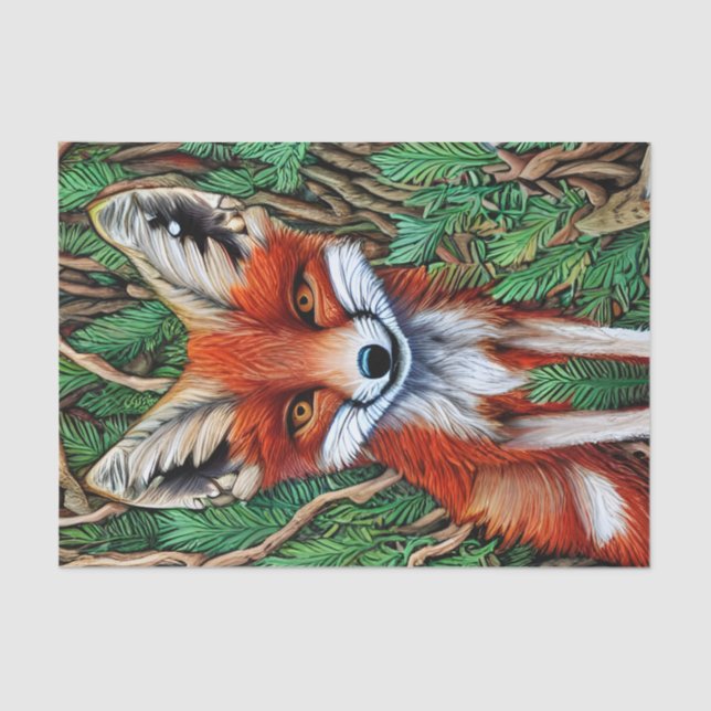 Papier Mousseline Cute Little Wilderness Fox (Recto)