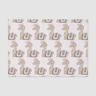 Papier Mousseline Cute Llama Princesse portant un modèle Couronne