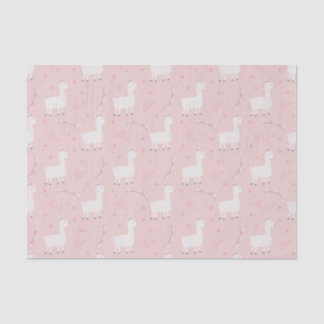 Papier Mousseline Cute llama seamless