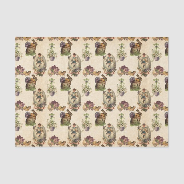 Papier Mousseline Cute mélange motif de Pâques (Recto)