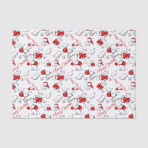 Papier Mousseline Cute Meowy Kitties de Noël