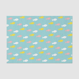 Papier Mousseline Cute Océan Poisson Nager Whimsical Nautique