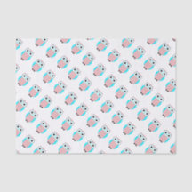 Cute Ows Baby shower Cadeau papier de tissus