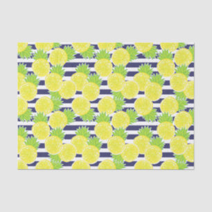 Papier Mousseline Cute Palm Beach Rugby Stripes et Lemons