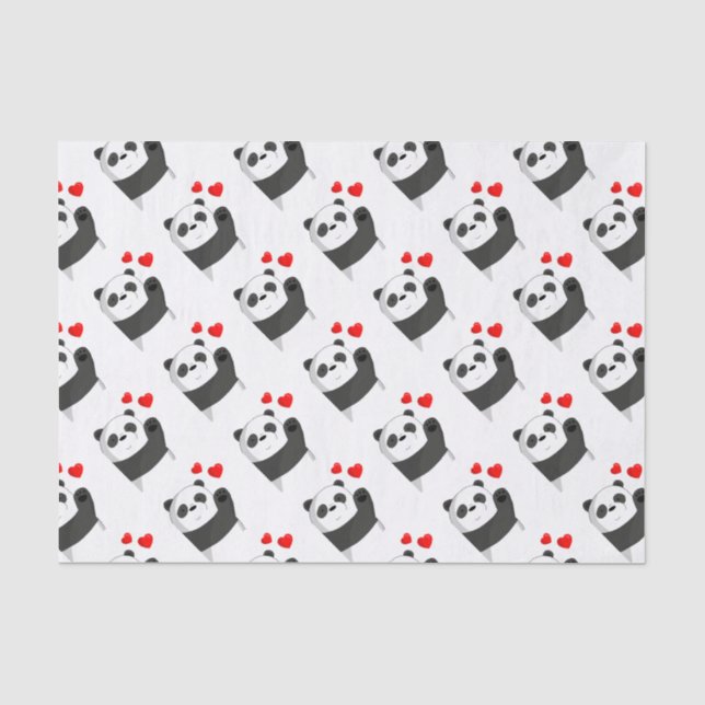 Papier Mousseline Cute panda (Recto)