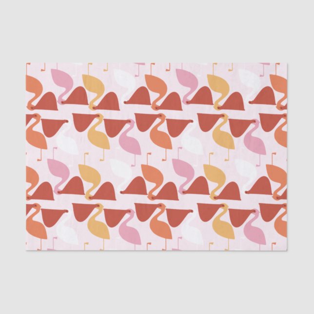 Papier Mousseline Cute Pelican Tissue Paper (Recto)