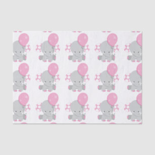 Papier Mousseline Cute Polka Dot Rose Elephant Girl Baby