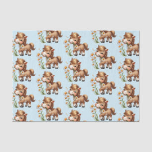 Papier Mousseline Cute Pony Mange Motif