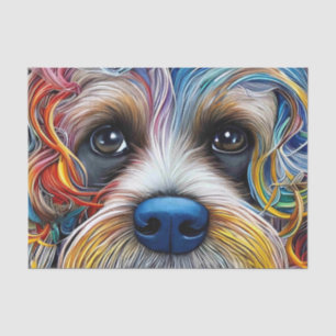 Papier Mousseline Cute Pop Art Terrier