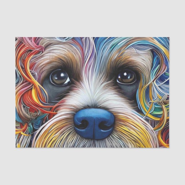 Papier Mousseline Cute Pop Art Terrier (Recto)