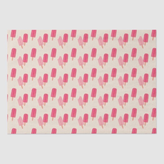 Papier Mousseline Cute Popsicle Friends Tissue Paper (Recto)