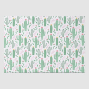 Papier Mousseline Cute Retro Cactus Baby shower Floral Succulent