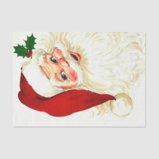 Papier Mousseline Cute rire vintage père Noël