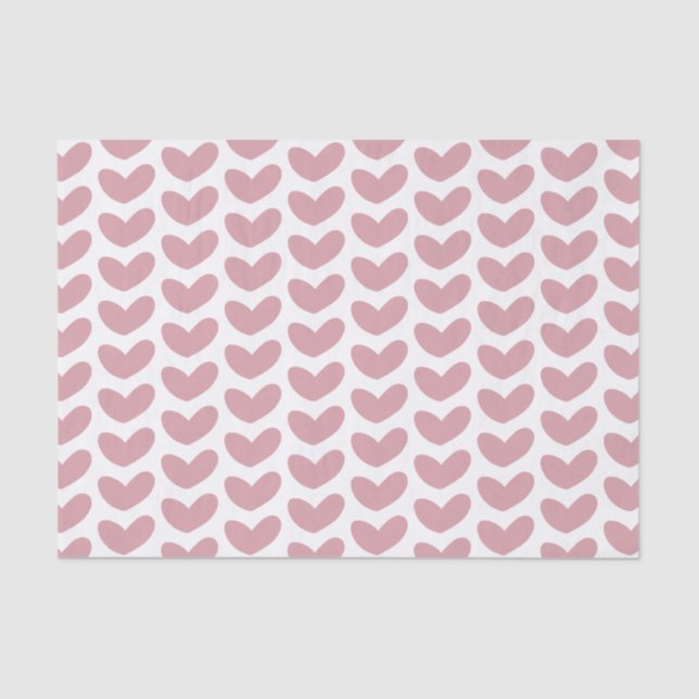 Papier Mousseline Cute Rustique Valentines Coeurs Motif (Recto)