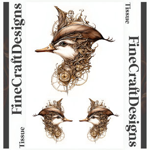 Papier Mousseline Cute Steampunk Canard engrenages Cogs Casquette Dé