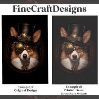 Cute Steampunk Cute Welsh Corgi Chien D5L Découpag