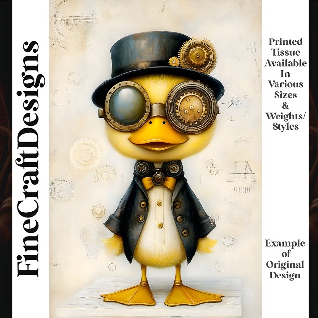 Papier Mousseline Cute Steampunk Duckkings En Vêtements K8 Découpage (Créateur téléchargé)