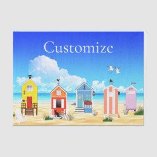 Papier Mousseline Cute Tiny Beach Shacks Thunder_Cove