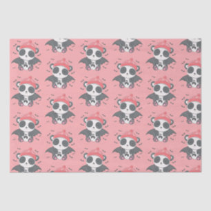 Papier Mousseline Cute Vampire Panda Bats Ghost Pink Halloween