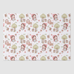Papier Mousseline Cute Whimsical Little Red Riding Hood Histoire