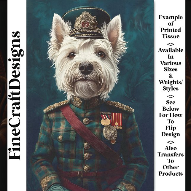 Papier Mousseline Cute White Westin, Uniforme militaire CF1 Découpag (Créateur téléchargé)