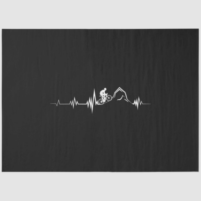 Papier Mousseline Cycling Heartbeat Racing Bicycle Mountain Bike (Recto)