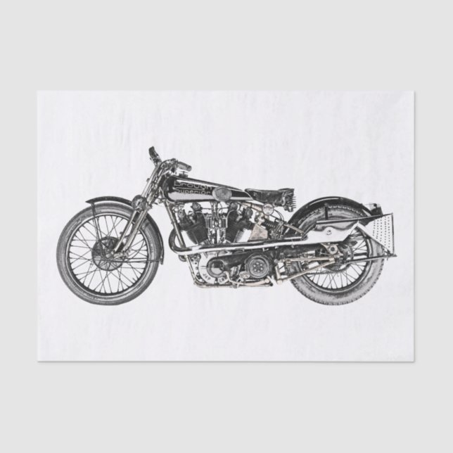 Papier Mousseline Cyclisme Brough Superior 1929 (Recto)
