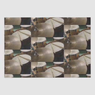 Papier Mousseline Cymbales à tambour et bâtons