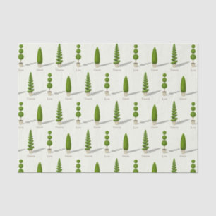 Papier Mousseline Cypress Topiaries personnalisables "Grow Grow Thri