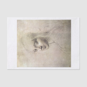 Papier Mousseline Da vinci fille visage découpage