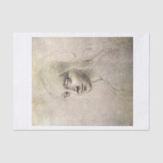 Papier Mousseline Da vinci fille visage découpage