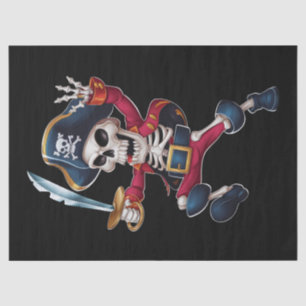 Papier Mousseline Dabbing Skeleton Pirate Halloween Jolly roger pour