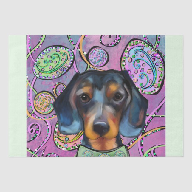 PAPIER MOUSSELINE DACHSHUND  (Recto)