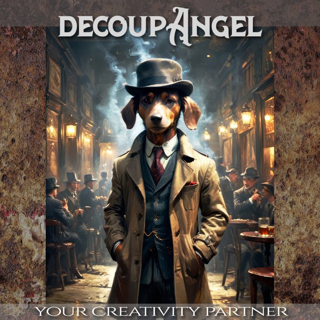 Papier Mousseline Dachshund chien - Découpage - (Créateur téléchargé)