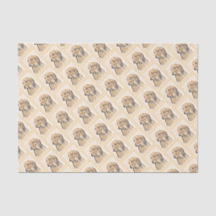 Papier Mousseline Dachshund (Longhaerien) Peinture - Art Chien origi
