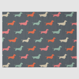 Papier Mousseline Dachshund Silhouettes Wiener Amoureux des chiens