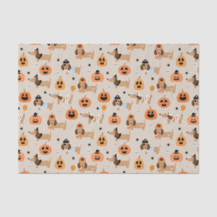Papier Mousseline Dachshunds en Halloween Costumes Motif