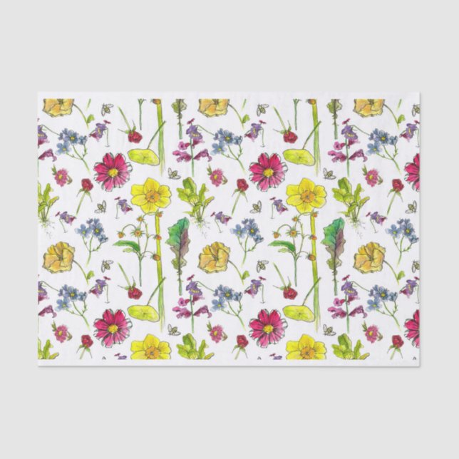 Papier Mousseline Daffodil Fleurs Fleur sauvage Farm Stand (Recto)